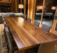 BLACK WALNUT TABLE LAMI 34.8"WD