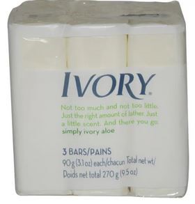 Ivory Soap Bath Bar Aloe | 3.1 oz | 3 Pack