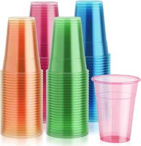 CUPS PLASTIC 12CT/16OZ 4 COLO