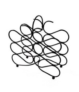 Spectrum Scroll 12-Bottle Wine Rack | Black