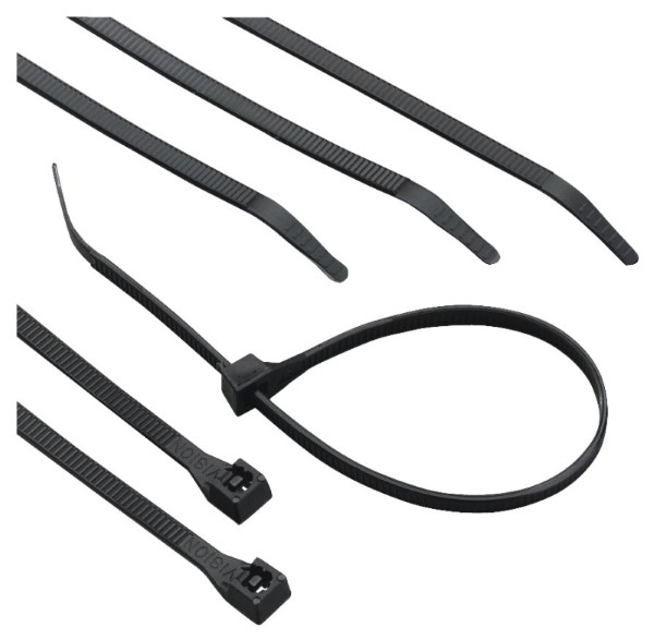 CABLE TIES UV BLACK 8"