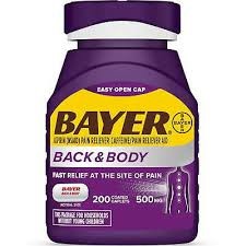 BAYER BACK&BODY 500MG CAPS 24'S