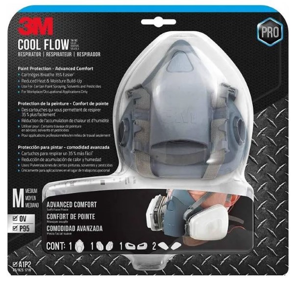 RESPIRATOR PAINT SPRY 7500 MED