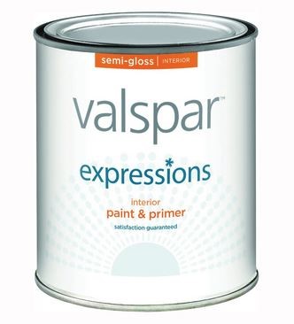 Valspar 17064 Latex Paint, Semi-Gloss, Clear, 1 gal Can