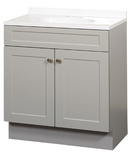 VANITY COMBO SHAKER GRAY 36IN