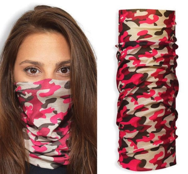 PINK CAMO FACE GUARD