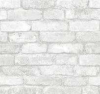 Grey and White Brick Peel And Stick Wallpaper