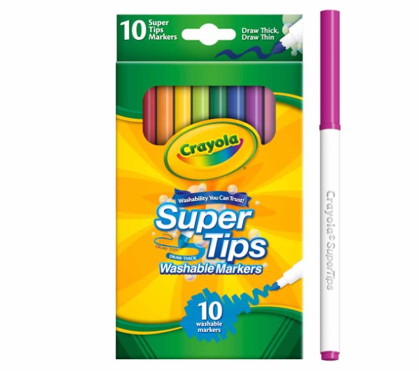 WASHABLE SUPERTIP MARKERS 10CT