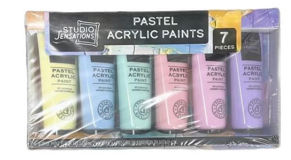 7PC PASTEL ARCYL PAINT BRUSH SET