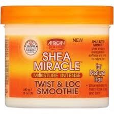 African Pride Shea Miracle Twist and Loc Smoothie for Natural Hair | 12oz