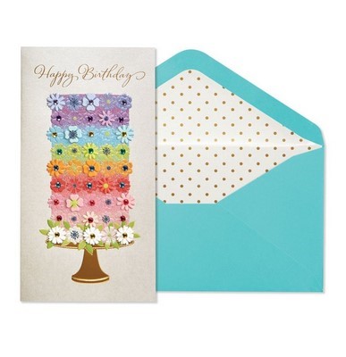 Tiered Flower Cake | Birthday Card