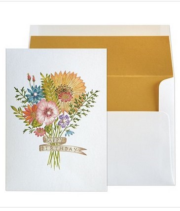 Tattoo Wild Flower Bouquet | Birthday Card