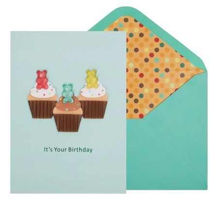 Gummi Bear Cupcakes | Birthday Card