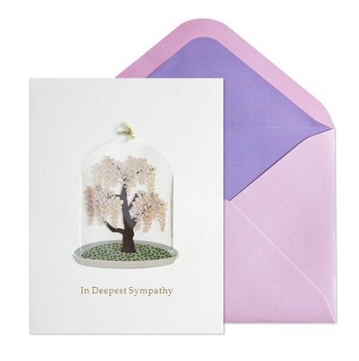 Wisteria Tree in Cloche | Sympathy Card