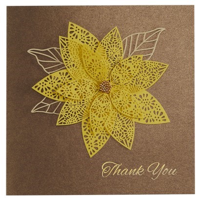 Laser Floral  | Thank You Card