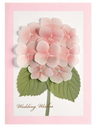 Vellum Hydrangea | Wedding Card