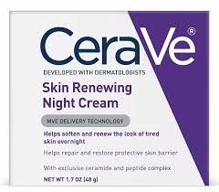 CeraVe Skin Renewing Night Cream Face Moisturizer | 1.7 oz