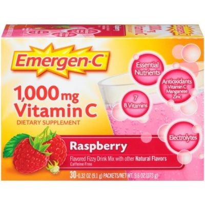 Emergen-C Raspberry Vitamin C Dietary Supplement Fizzy Drink Mix | 1000 mg |