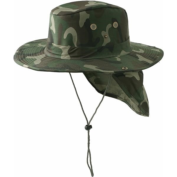 AUSSIE CAMO GREEN HAT W/FLAP