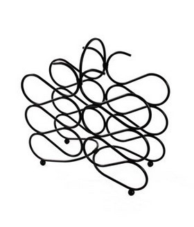 Spectrum Scroll 12-Bottle Wine Rack | Black