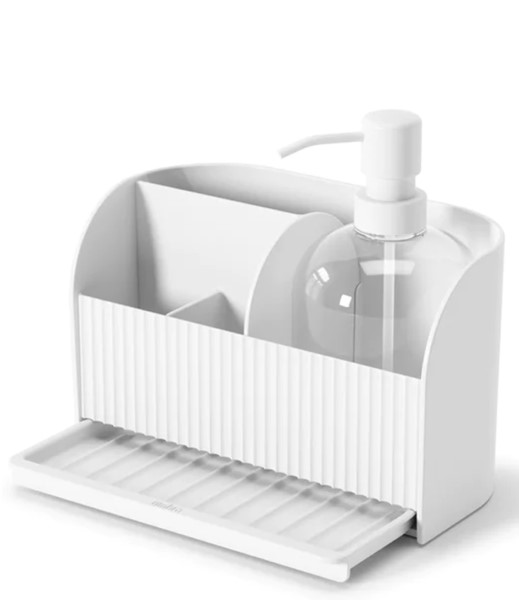 SLING SINK CADDY W/PUMP WHITE