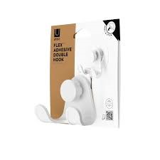 Umbra Flex Adhesive Double Hook | White