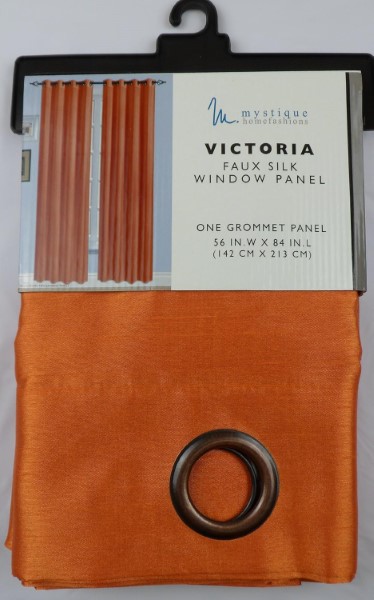 RUST FAUX SILK WINDOW CURTAIN 1P