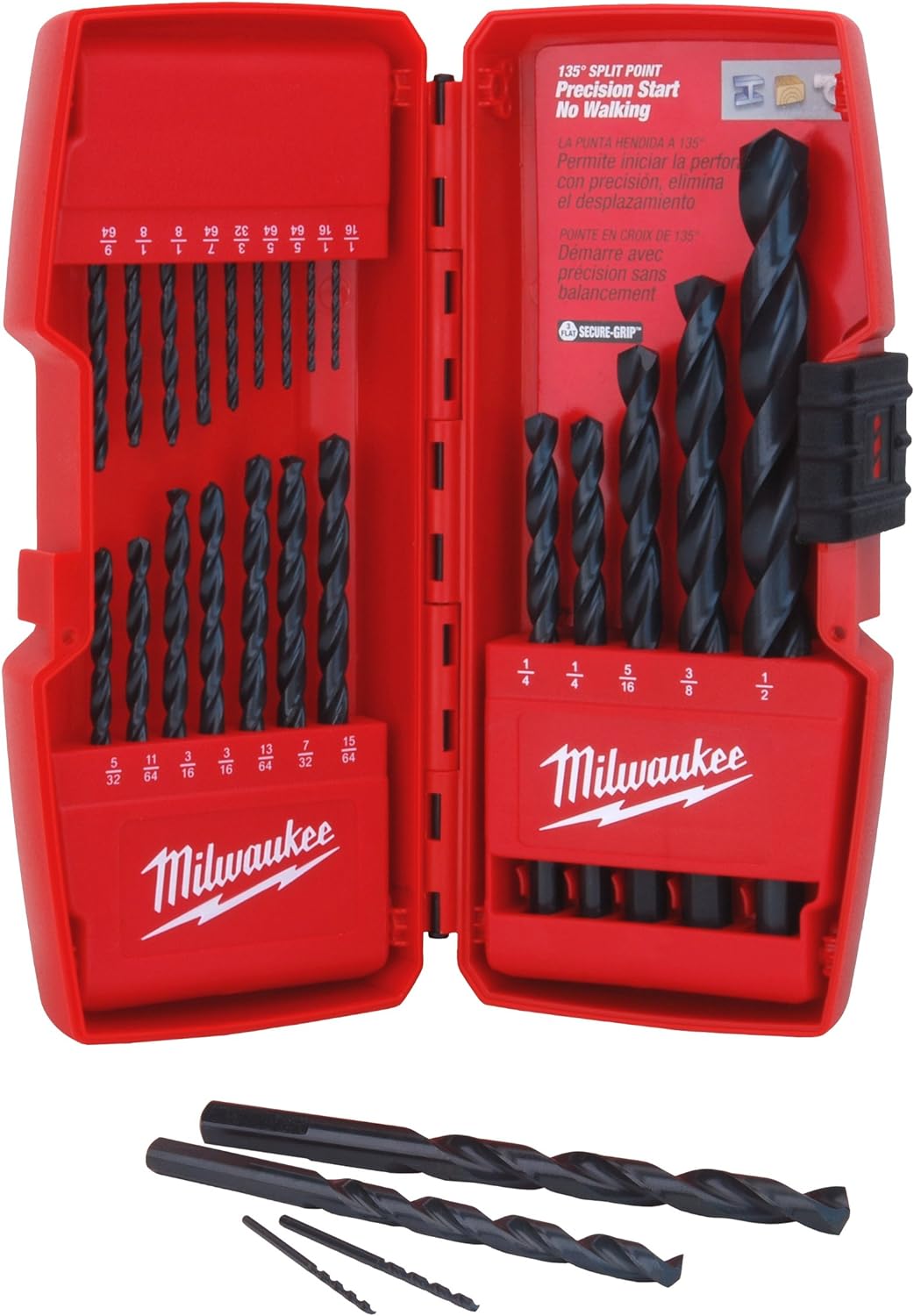 Milwaukee Drill Bit Set, Black Oxide, 21 Pcs.