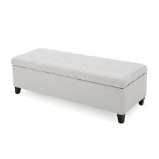 STORAGE OTTOMAN LIGHT GRAY