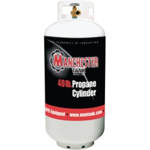 PROPANE TANK VERTICAL WHT 40LB