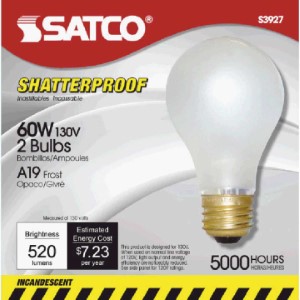 SATCO CEILING FAN 60W FROST BULB