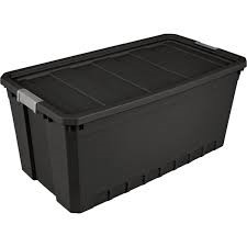 Sterilite Tote Stacker Box | 50 gallon | Black