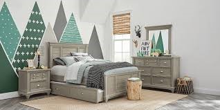 5PC FULL PANEL BEDROOM SET GRAY