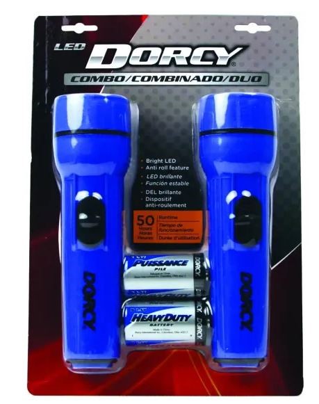 DORCY LED FLASHLIGHT 2PK