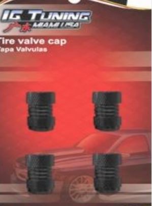 CKAuto Tire Valve Stem Caps, Black - 4pcs