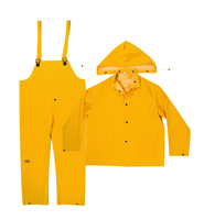 CLC Unisex Yellow 3-Piece Heavyweight PVC Rain Suit Large