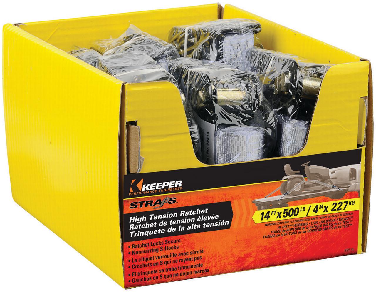 KEEPER 89514-10 Tie-Down, 500 lb Weight Capacity, 14 ft L