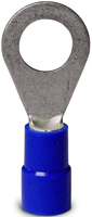 GB 20-105 Ring Terminal, 600 V, 16 to 14 AWG, Vinyl Insulation, Blue