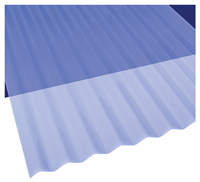 Sun N Rain 106633 Corrugated Roofing Panel, 12 ft L, 26 in W, PVC, Clear