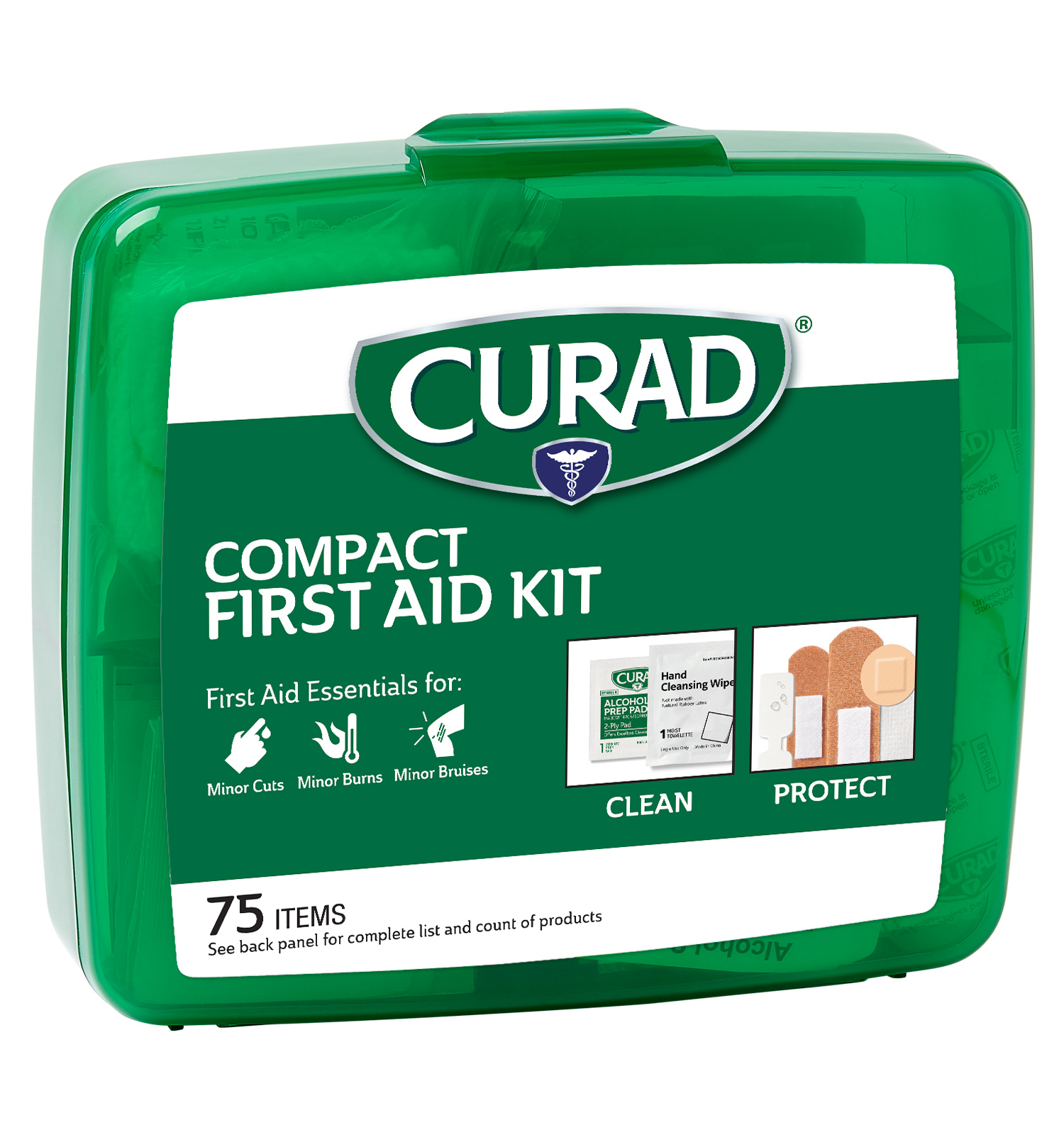 CURAD CURFAK200RB Compact, Latex-Free First Aid Kit, 75-Piece