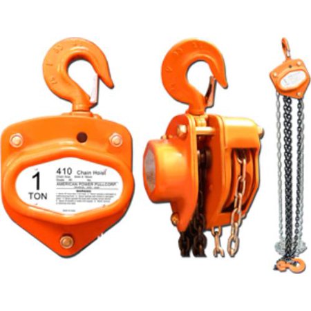 AMERICAN POWER PULL 400 Series 410 Chain Block, 1 ton Capacity, 10 ft H