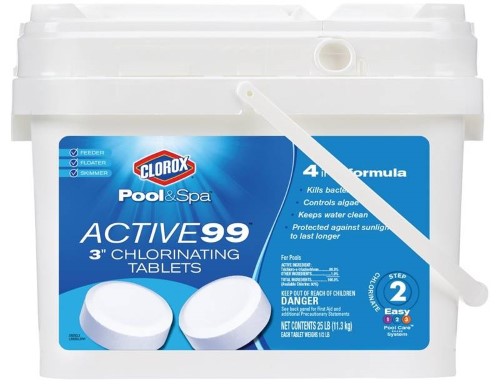 Clorox Pool & Spa Active99 Series 22025CLX Chlorinating Tablet, 25 lb