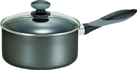 T-fal A7972384 Sauce Pan with Glass Lid, 2 qt Capacity, Aluminum
