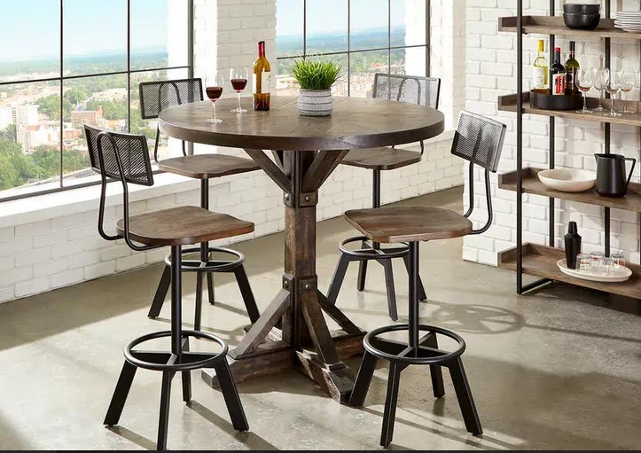 ORCHARD HOUSE 5PC DINING SET BRN